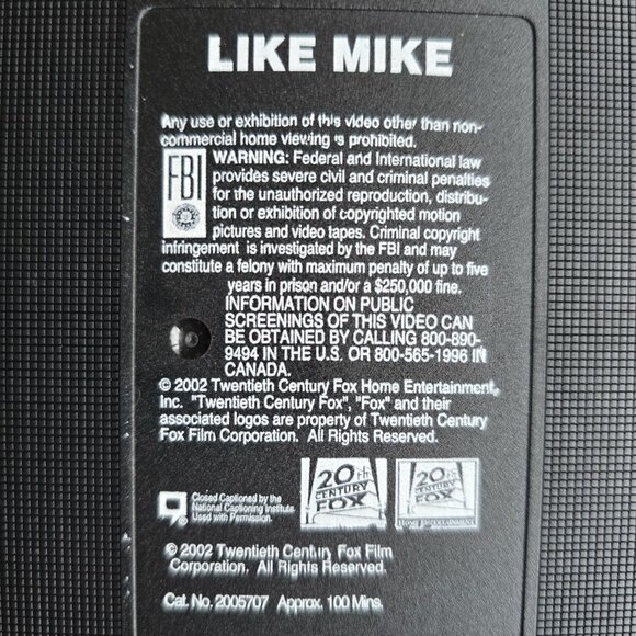 Like Mike VHS Movie Starring Lil Bow Wow & Morris Chestnut 2002 Comedy Family Fi - Picture 2 of 12